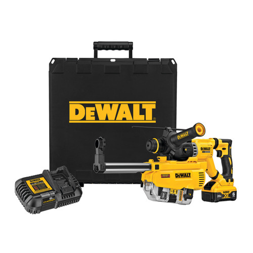 Dewalt DCH263R2DH 20V MAX* XR Brushless 1-1/8 in. SDS Plus D-Handle Rotary Hammer Kit with Onboard Dust Extraction (6.0Ah)