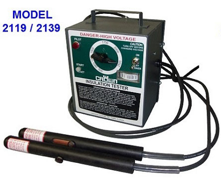 HIPOT Insulation Testers 230v, 50-60 Hertz, 7 Position Voltage Selection With Buzzer, Automatic Breakdown Circuit , And Manual Reset Feature, Also Features A Voltage Indication Meter