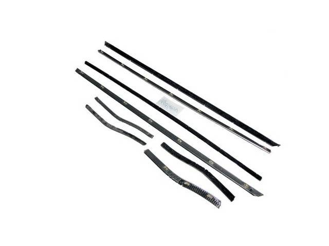 WINDOWFELT KIT, Door and Quarter Window, chrome bead