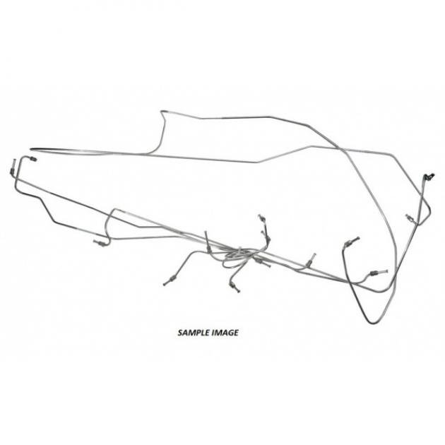 Ford Thunderbird Brake Line Kit, Power Brakes, Original Equipment Steel, 1965-66