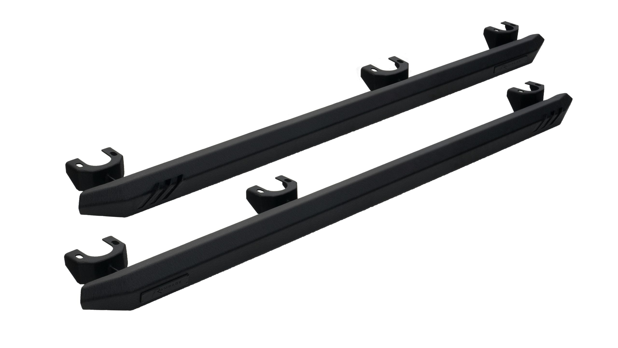Rampage Products 26410031 Rock Rail Nerf Bar; Black Pair