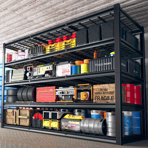 60" W Garage Shelving Heavy Duty Storage Shelves 3000LBS Adjustable 5 Tier Metal Shelving Unit For Storage Rack Garage Storage Shelves Industrial Shelf Utility Rack, 60" W X 24" D X 72" H For Store Display