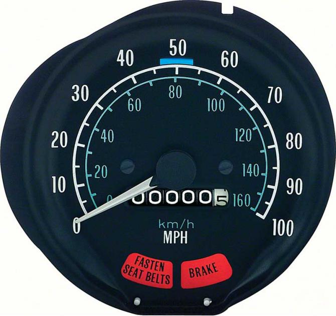 1975-79 Pontiac Firebird, Speedometer, 100 MPH