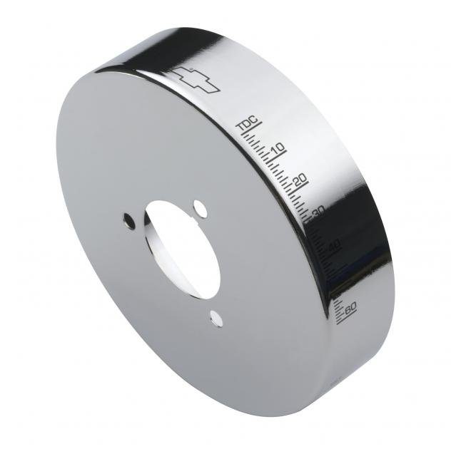 Proform Engine Harmonic Balancer Cover, For BB Chevy using 8 Inch Damper, Chrome 141-729