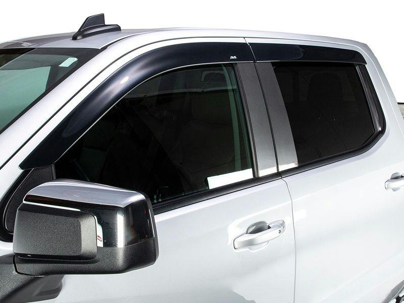 AVS 774070 Ventvisor Deflector; Matte Black; Low Profile; Outside Mount 4 pc.