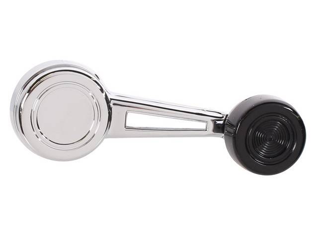 Quarter Window Handle, Black Knob