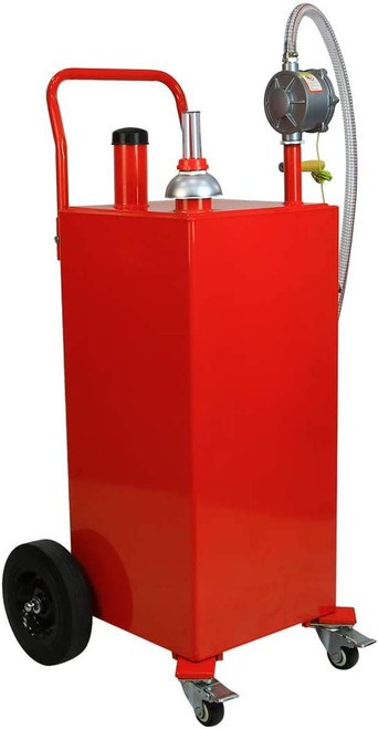 30 Gallon Portable Gas Caddy Oil Storage Fuel Transfer Tanks Large Gasoline Diesel Can Hand Siphon Pump