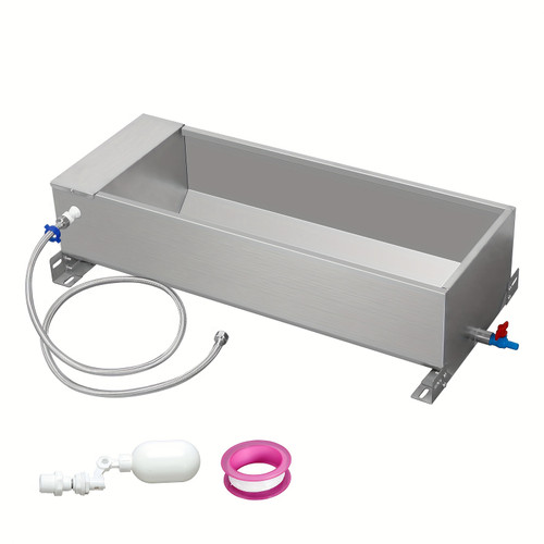Large Capacity Automatic Livestock Waterer - Self-Filling Metal Trough with Float Valve for Dogs, Horses, Goats, Pigs, Cows & Deer 31.5W x 7.9H x 11.8D Inches