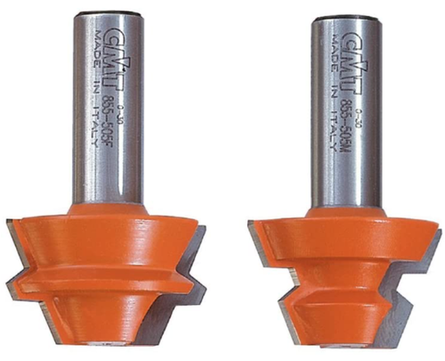 CMT 855.505.11,1'' + 15/32'',Lock Miter Router Bit Set