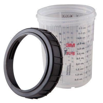 3M™ PPS™ 16115 Mini Cup and Collar, 200 mL, For Use With PPS™ Paint Preparation Systems