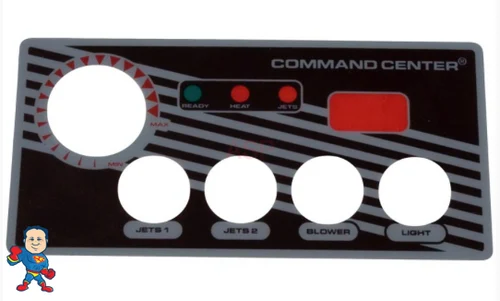 4-Button Overlay w/ Temp Window – Tecmark Tridelta Command Center Pneumatic Air Control Panel
