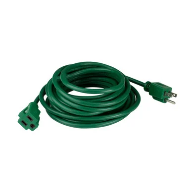40′ Green 3-Prong Outdoor Extension Power Cord