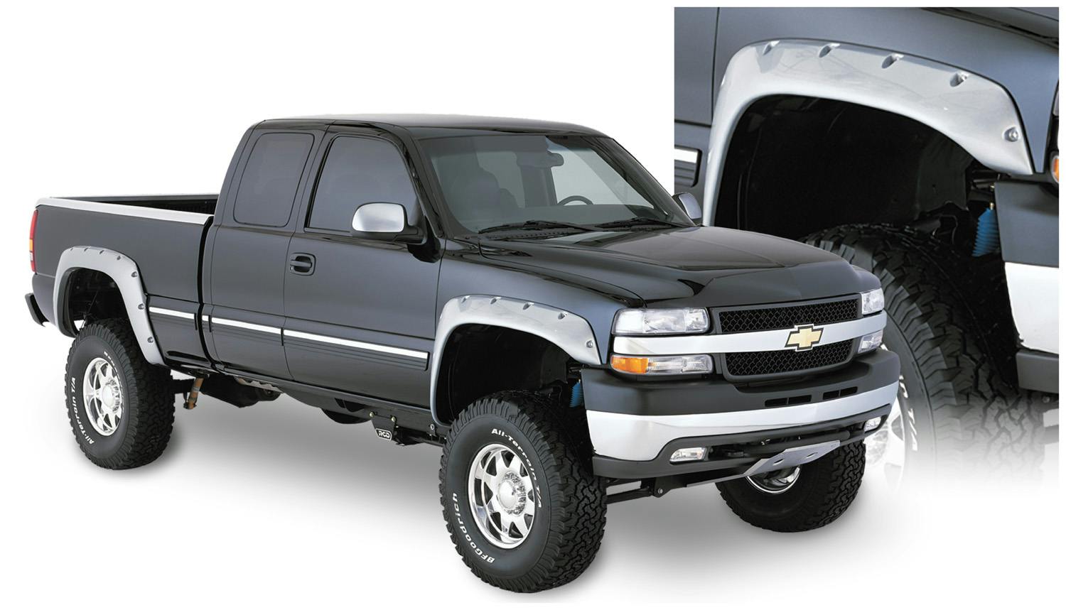Bushwacker 40051-02 Fender Flares Cutout Style 2Pc Front