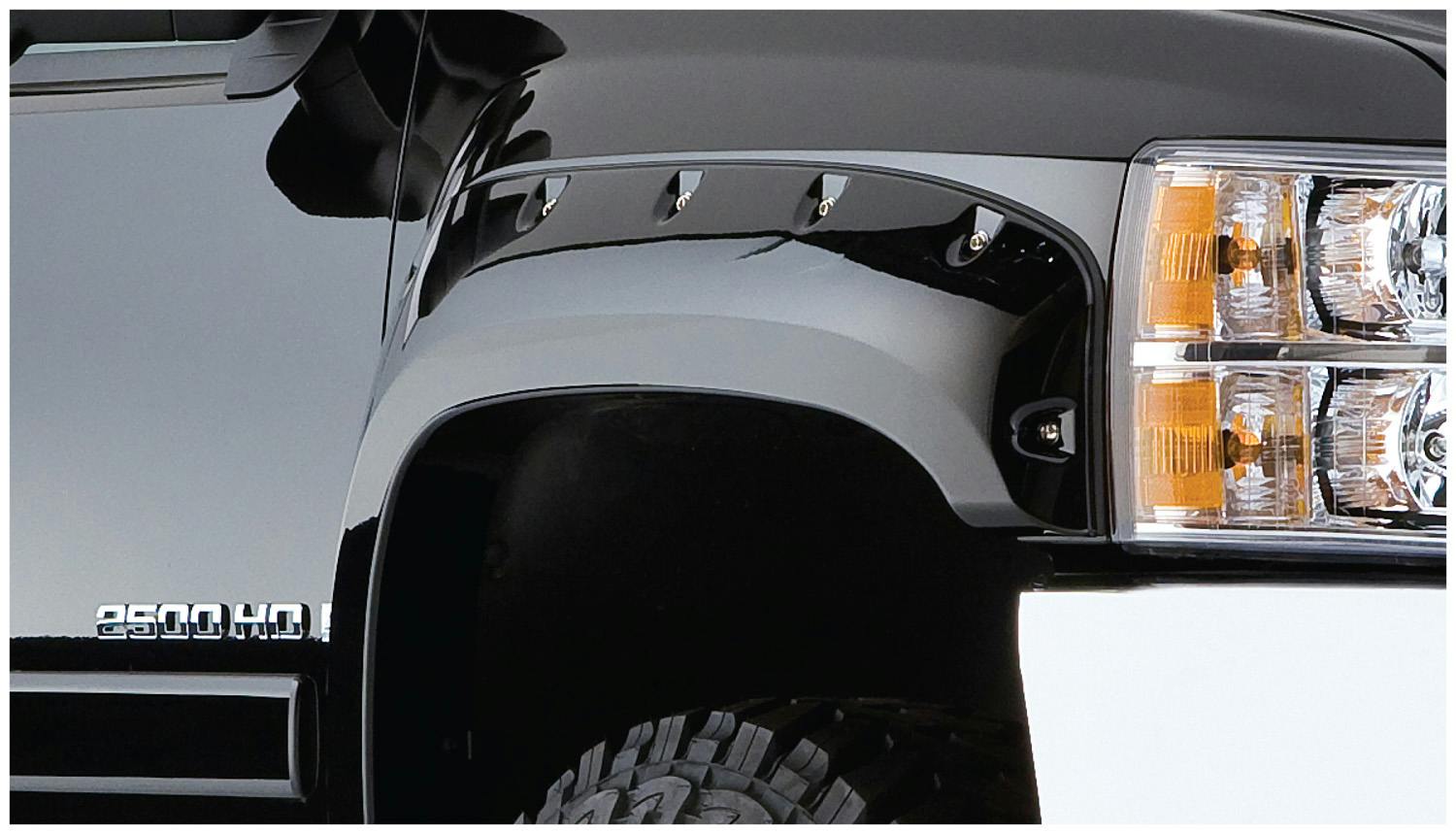 Bushwacker 40097-02 Fender Flares Cutout Style 2Pc Front