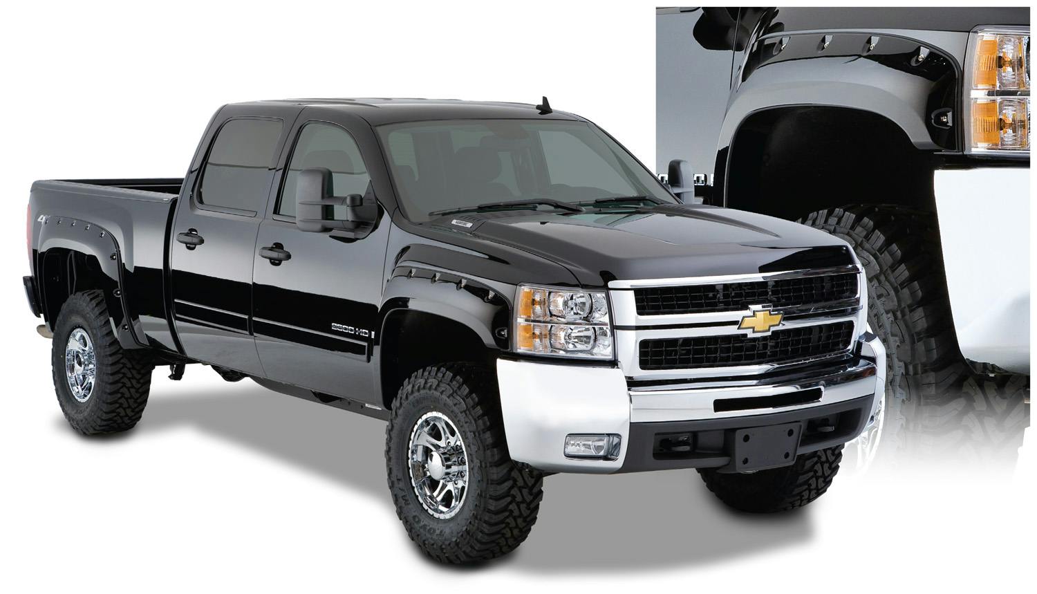 Bushwacker 40950-02 Fender Flares Cutout Style 4Pc