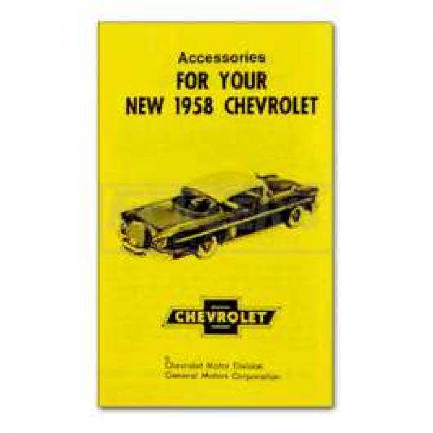 Full Size Chevy Accessory Book, Small, 1958