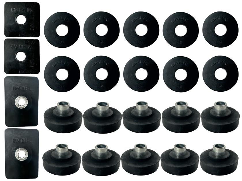 Auto Pro USA 1958 Chevrolet Impala Body Mount Bushing Set, Includes All Mounting Bushings BM1010