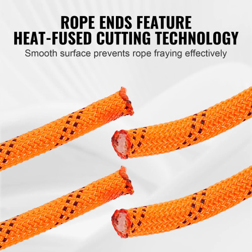 Dual Twisted Polyester Cord, 1/2 inch by 120 feet, 48-Strand, 8000 LBS Tensile Strength, Multi-Use Outdoor Rope for Arborist Activities, Hiking, Swinging, Rappelling, and Rescue