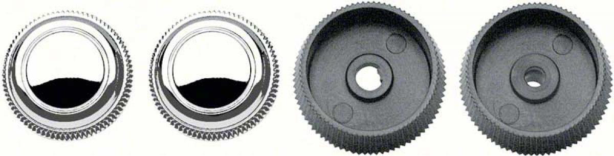 1967-68 Chevy Camaro, Impala, Nova, Full Size, In Dash Radio Knob Set, Mono, 4 Piece Set, Various Models