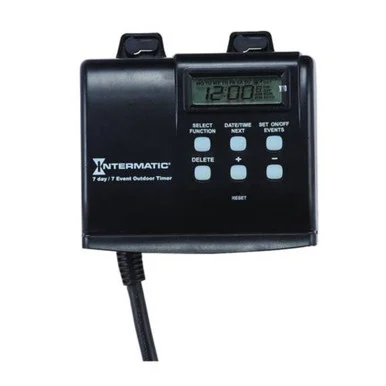 5.25″ Black Christmas Lights 120V AC Plug Digital Timer