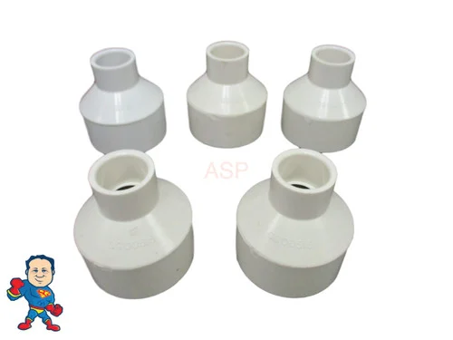 5-Pack Bell Reducer Fittings 1-1/2″ Slip to 1/2″ Slip – Part 00515