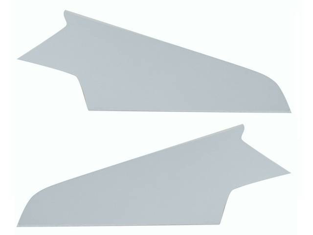 Roof C Pillar Quarter Trim Panels, Moonskin Vinyl, Light Blue