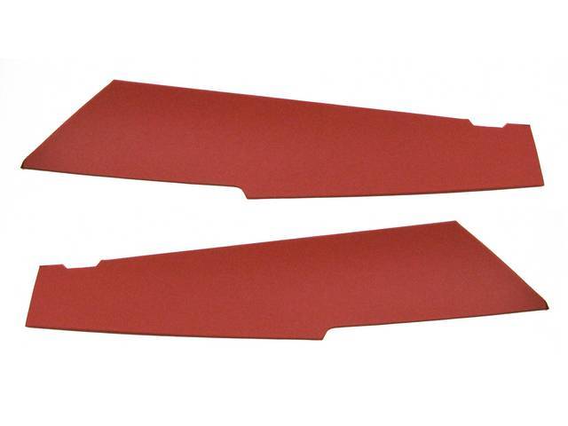Roof C Pillar Quarter Trim Panels, Moonskin, Vermilion (red)