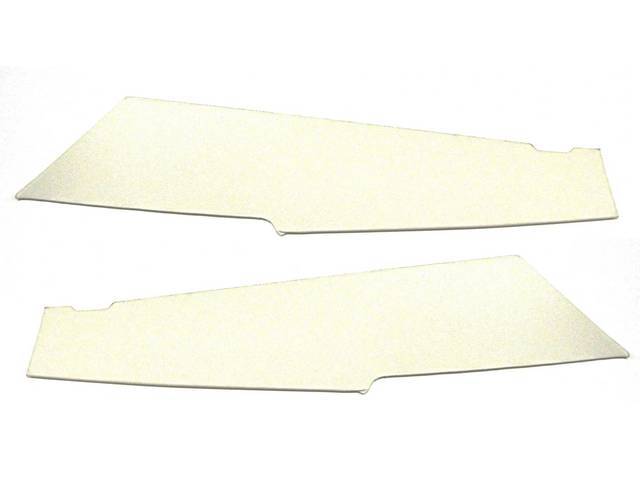 Roof C Pillar Quarter Trim Panels, Moonskin, White