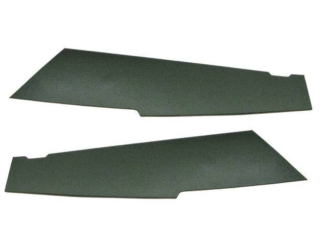 Roof C Pillar Quarter Trim Panels, Moonskin, Dark Green