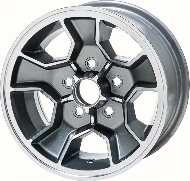 1980-81 Camaro, Z28, Aluminum Wheel, 14" X 7", 5 x 4-3/4" Bolt Pattern 4-1/4" Backspace, N90 Style, Each