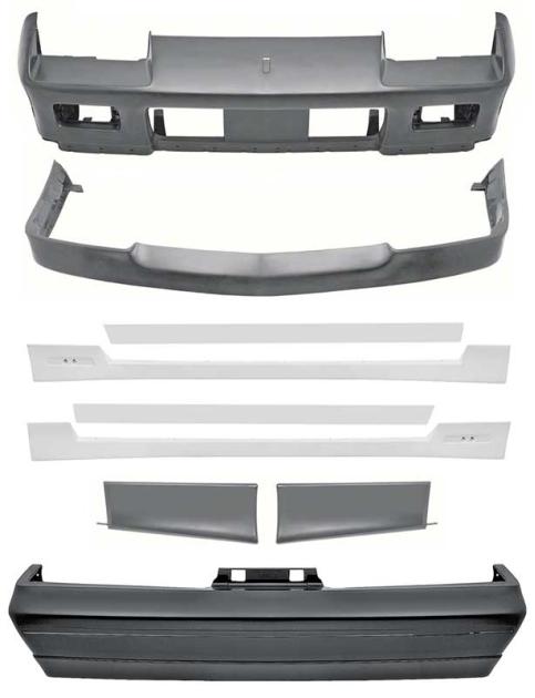 1985-87 Camaro Z28, 1988-90 IROC-Z, Complete Ground Effects Kit, OE-Style Reproduction, 9-Piece
