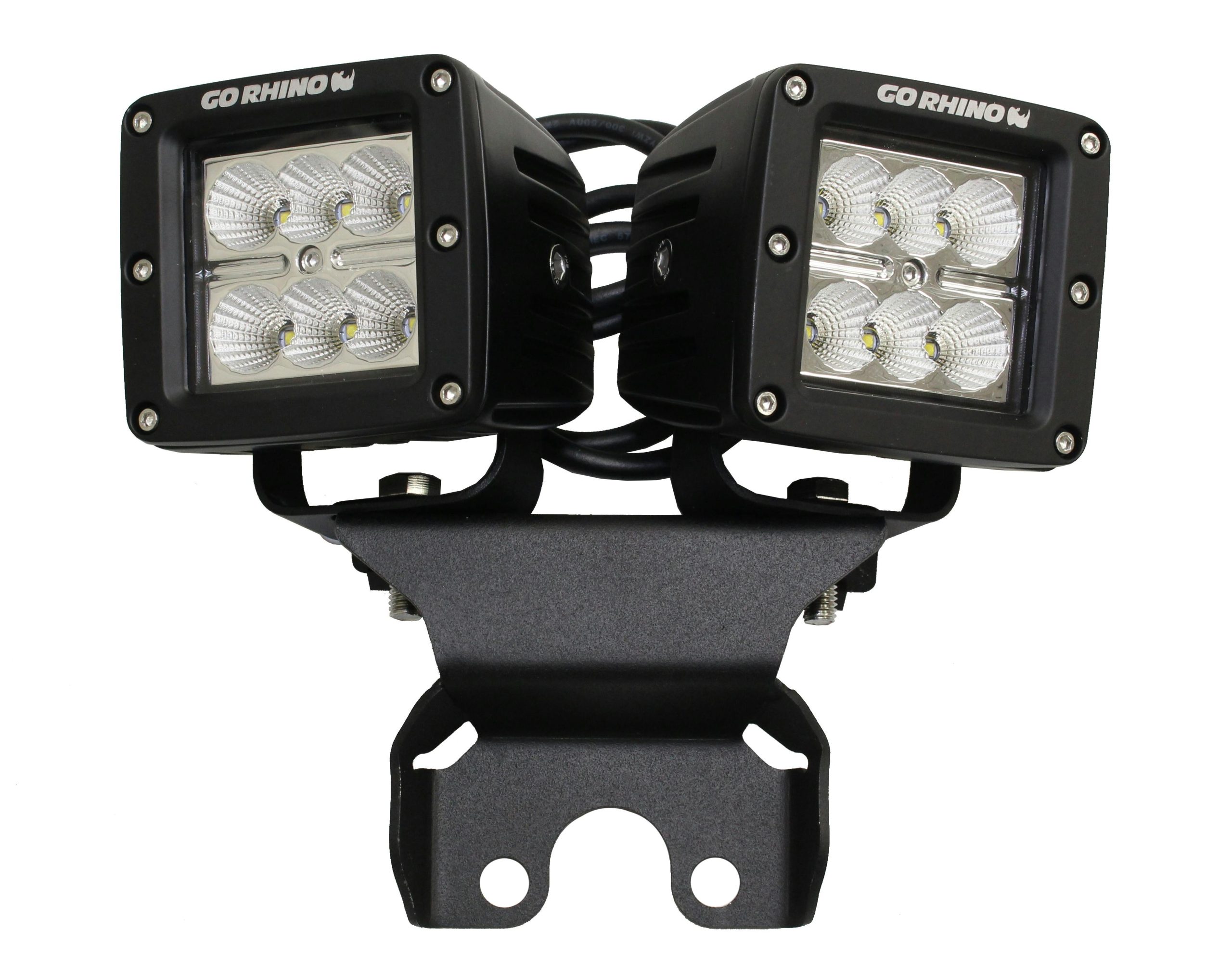 Go Rhino 599502T XE Rear Hard Top Light Mounts for Jeep JL/JT - Fits two 3x3 LED Cube Lights