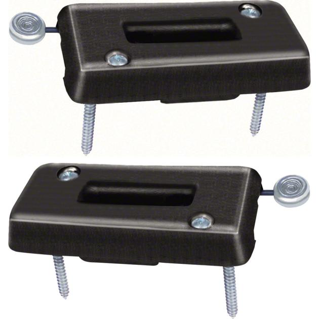 1969 Camaro, Corvair, Firebird, Headrest Escutcheons, Black, Pair