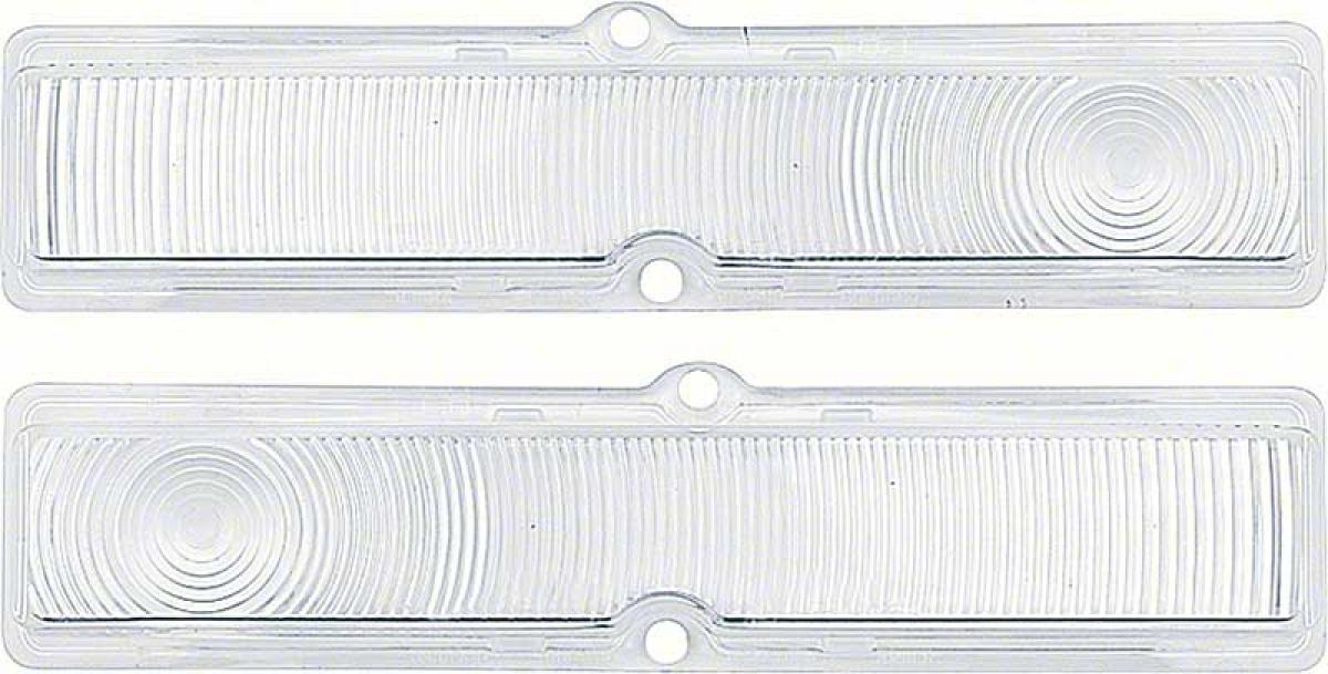 1962 Chevy II Nova, Parking Light Lens, Clear, RH & LH, Pair