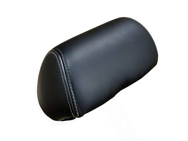 TMI Sport R Seat Headrest Conversion, Charcoal Black and Charcoal Black UniSuede Inserts, Gray Stitching