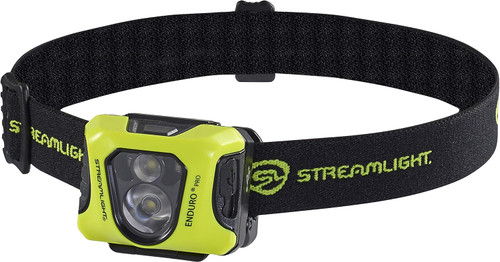 Streamlight Enduro Pro USB Rechargeable 200 Lumen Headlamp - Spot and Flood Beam, Includes USB Cable and Elastic Head Strap - Yellow
