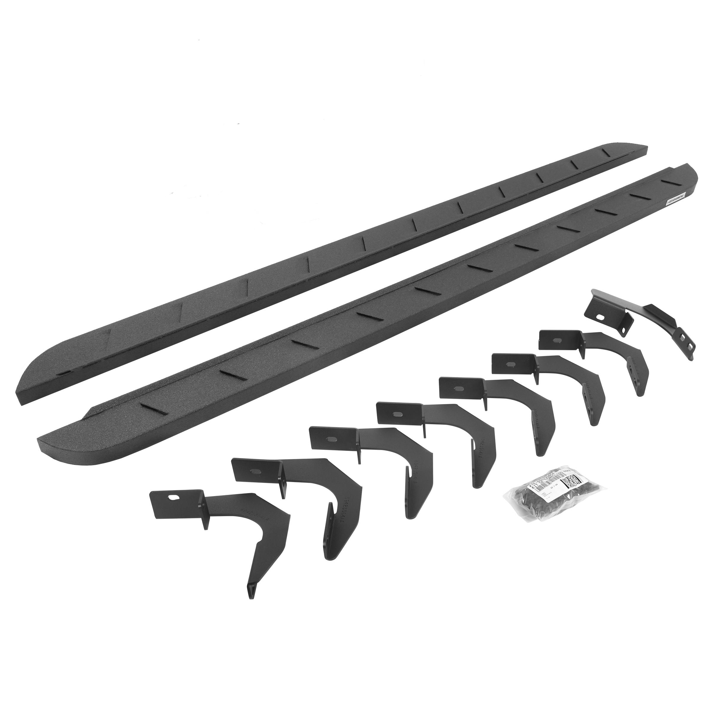 Go Rhino 63434680ST RB10 Slim Line Running Boards with Mounting Brackets Kit