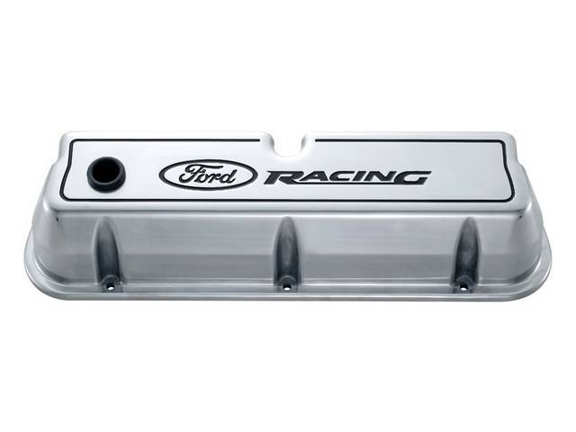 Tall Flat Top Design Valve Cover Set, Polished Finish