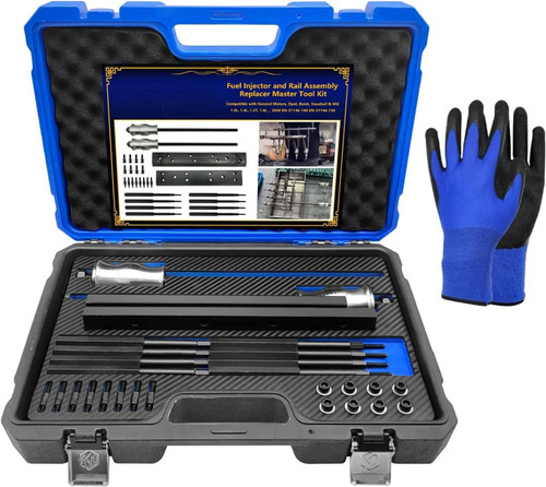 Fuel Injector & Rail Assembly Replacer Master Tool Kit, Compatible with GM, Opel, Buick, Vauxhall & MG Engines