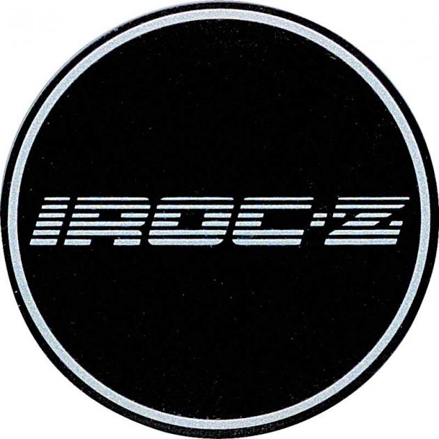 1988 Camaro IROC Z, "IROC-Z" Center Cap Insert Emblem, Silver, For Aluminum Wheel