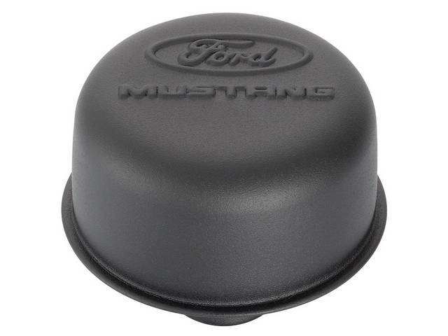 Engine Oil Filler and Breather Cap, Black Crinkle Finish