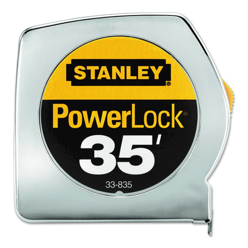 StanleyPowerlock Tape Rules Wide Blade, 1 in x 35 ft