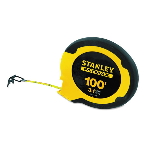 Stanley FatMax Long Tape, 100 ft x 3/8 in, Inch, Single Sided, Yellow/Black