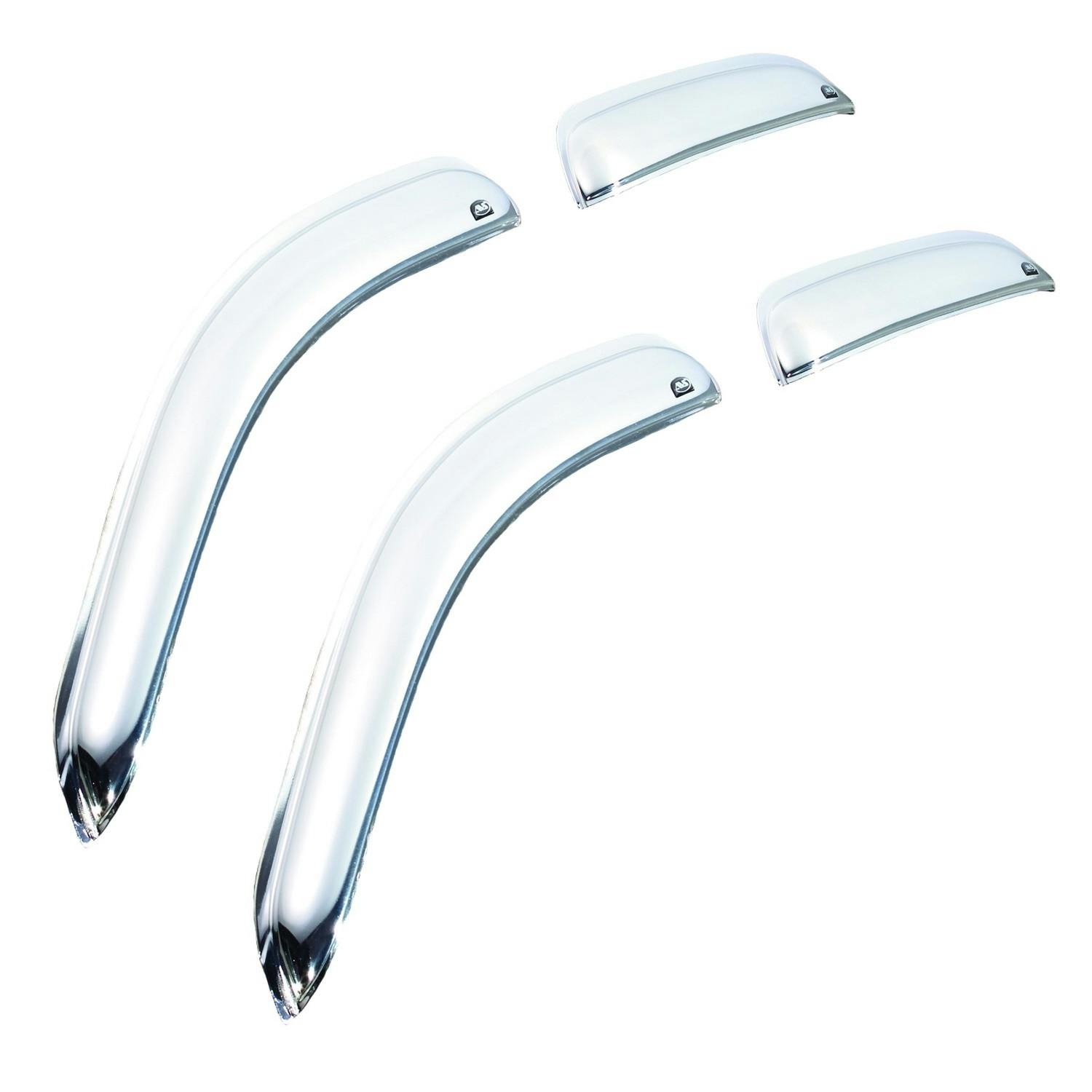 AVS 684953 Ventvisor Deflector; Chrome; Outside Mount; 4 pc.