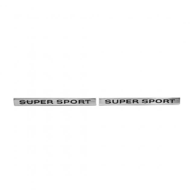 Trim Parts 68 Impala Front Fender Emblem, Super Sport, Pair 2716