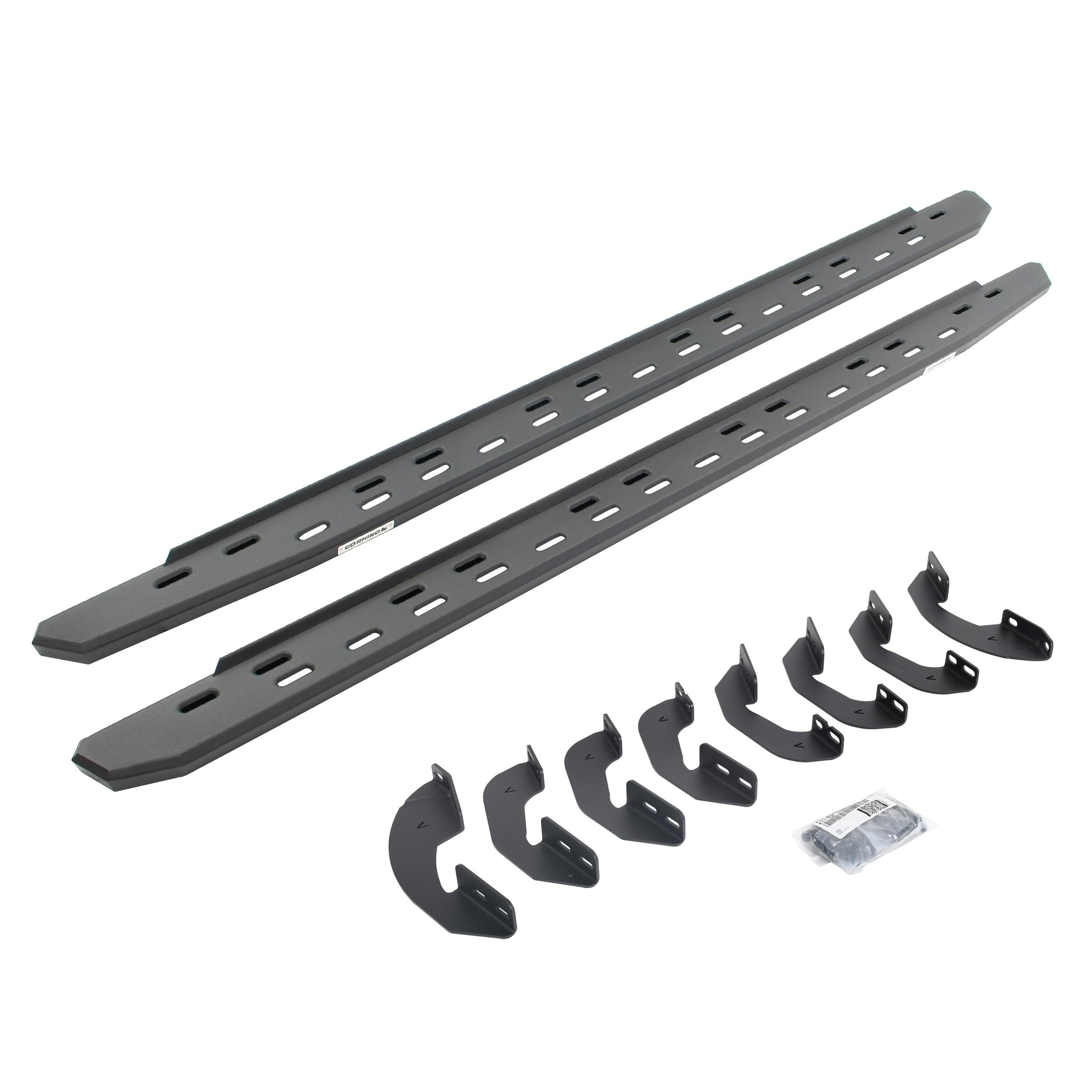 Go Rhino 69641687SPC RB30 Slim Line Running Boards with Bracket Kit - Crew Max Only