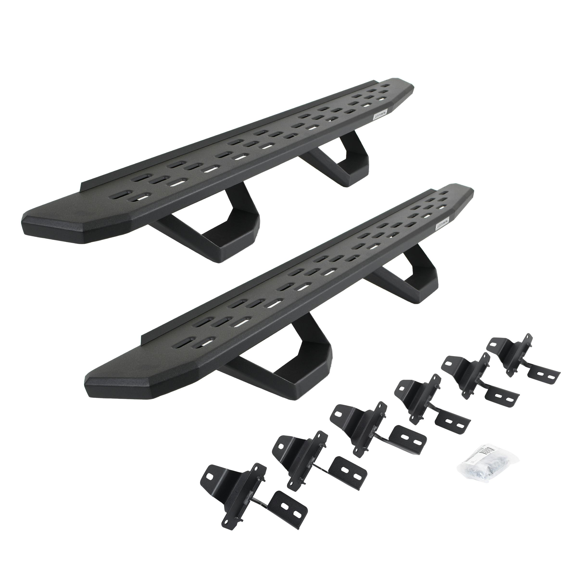 Go Rhino 6965056820PC RB30 Running Boards with Mounting Brackets, 2 Pairs Drop Steps Kit