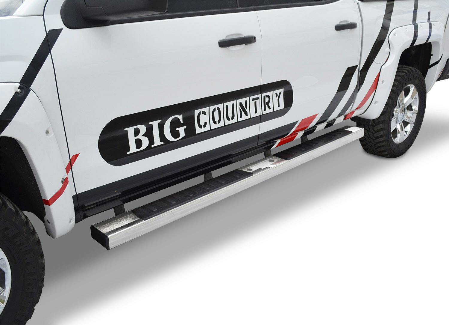 Big Country Truck Accessories 3962256806 6" Widesider II Side Steps - Complete Kit with Brackets