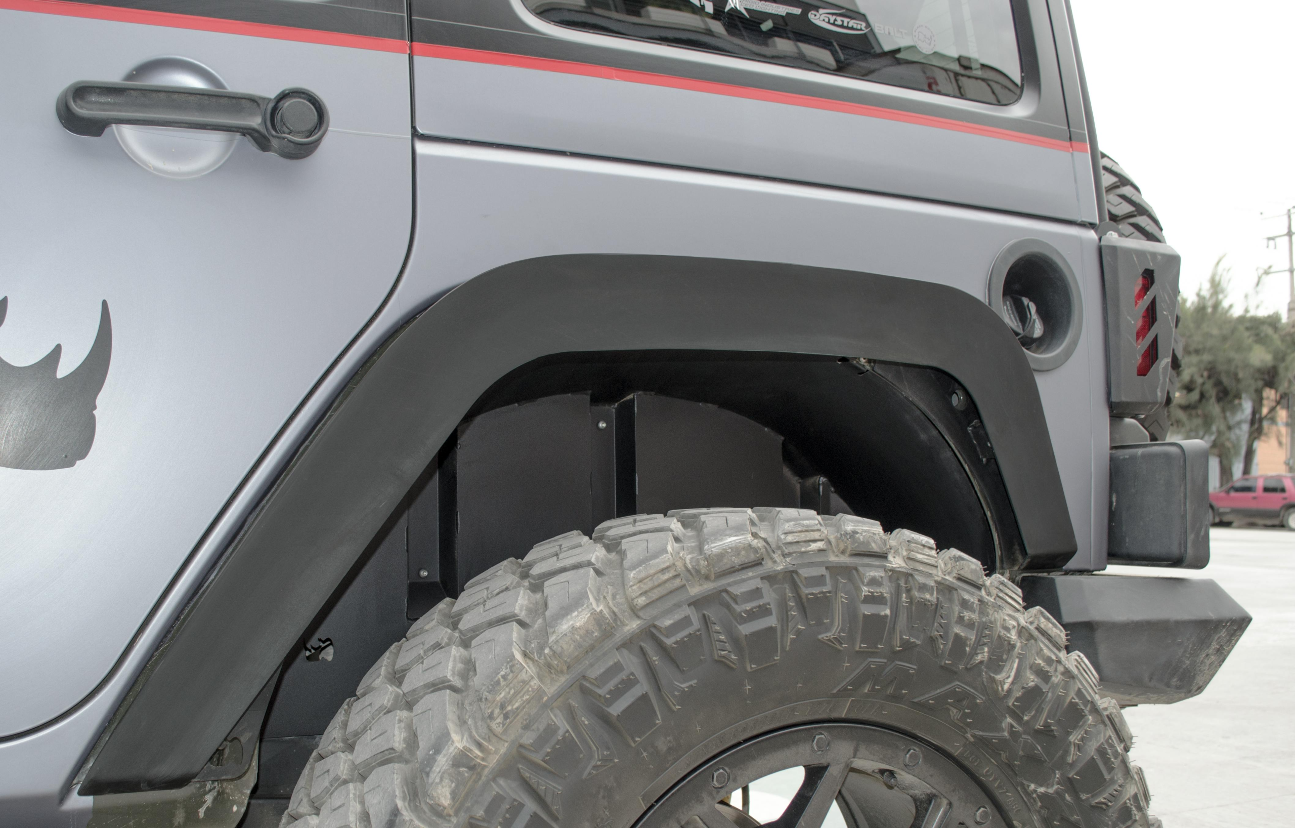 Go Rhino 702002T Inner Fender Liners for wheel wells, Rear pair for Jeep Wrangler JK