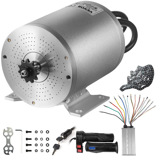 Electric Brushless DC Motor,72V 3000W Brushless Electric Motor,4900RPM Brushless Motor Kit,w/Controller and Throttle Grip for Electric Scooter E Bike Engine Motorcycle DIY Part Conversion Kit
